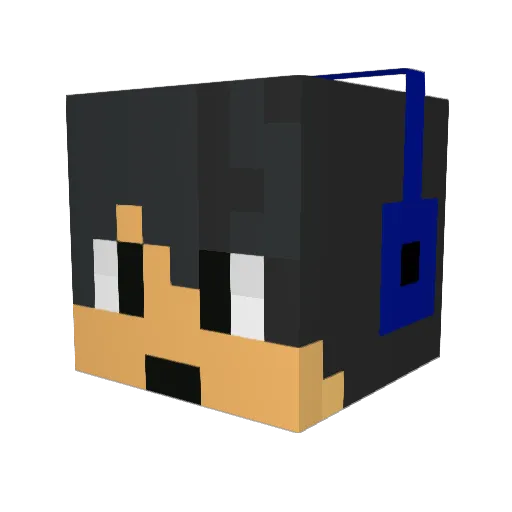 Kaiyoot Minecraft avatar head, 3D render