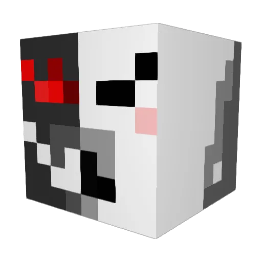 KaizenMa Minecraft avatar head, 3D render