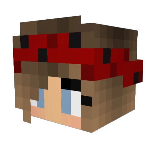 Kaizeneka Minecraft avatar head, 3D render