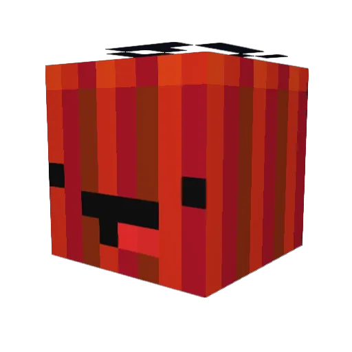 Kaizer Minecraft avatar head, 3D render