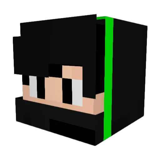 Kaizer_G Minecraft avatar head, 3D render