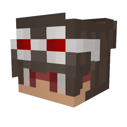KaizoLive Minecraft avatar head, 3D render