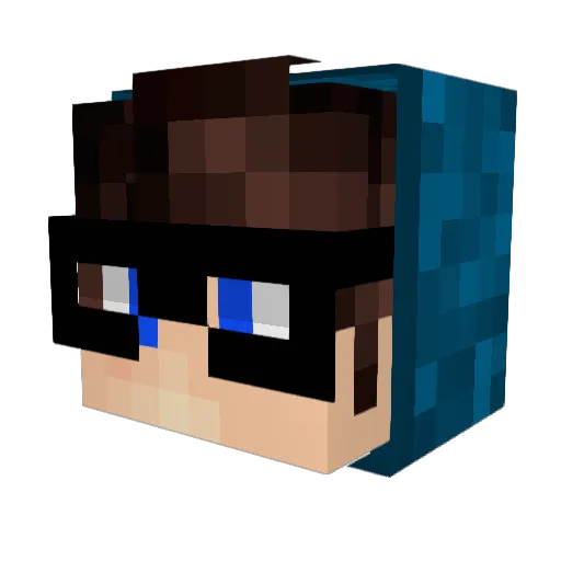 KaizuSenpai Minecraft avatar head, 3D render