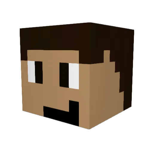 Kaj1912 Minecraft avatar head, 3D render