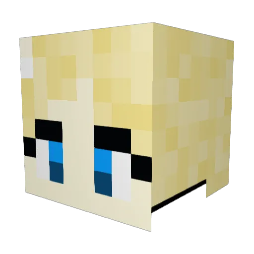 KajIti Minecraft avatar head, 3D render