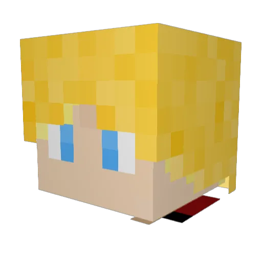Kaja3007 Minecraft avatar head, 3D render