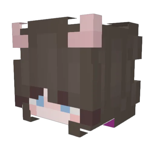 KajaLikeCake Minecraft avatar head, 3D render