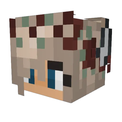 KajaMints Minecraft avatar head, 3D render