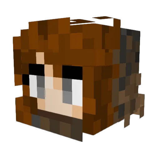 Kaja_Kashi Minecraft avatar head, 3D render