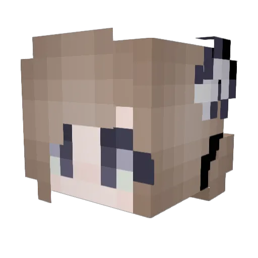 Kajak_06 Minecraft avatar head, 3D render