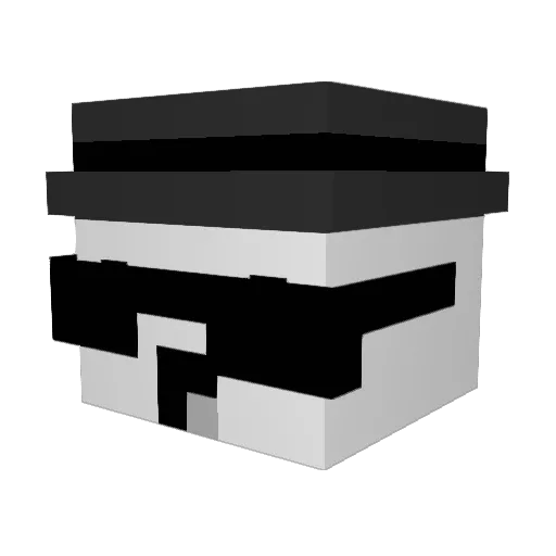 Kajcieeello Minecraft avatar head, 3D render