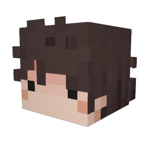 Kajfinekk Minecraft avatar head, 3D render