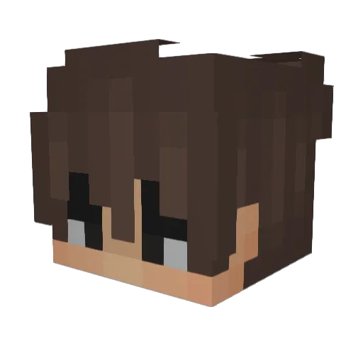 KajiSama Minecraft avatar head, 3D render