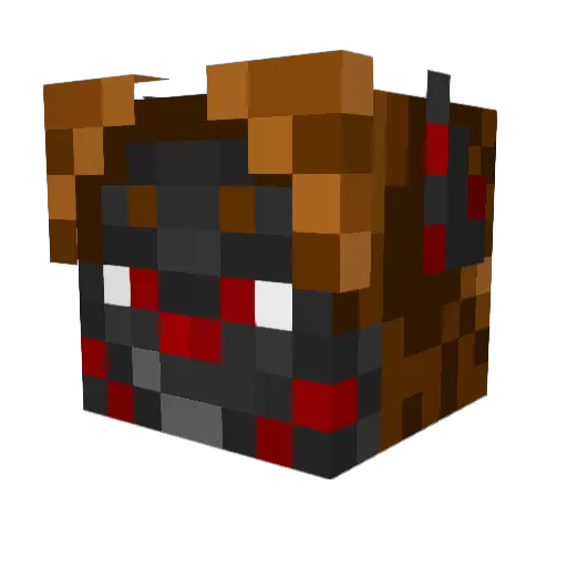 Kaji_K07 Minecraft avatar head, 3D render
