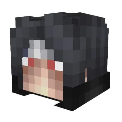 Kajicuh Minecraft avatar head, 3D render