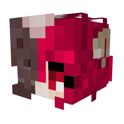 Kajiruh Minecraft avatar head, 3D render