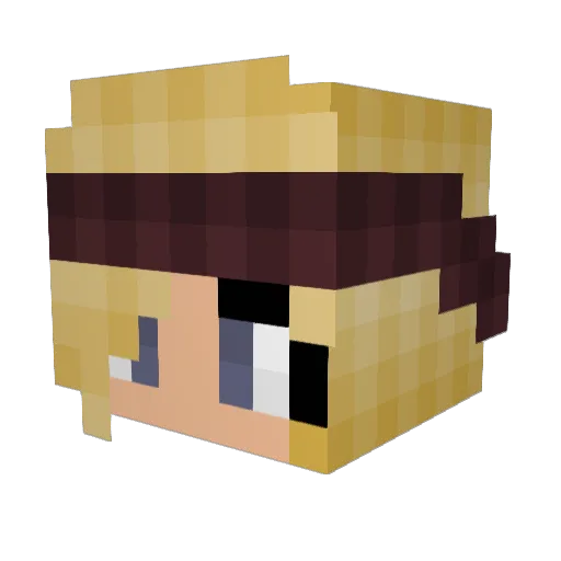 Kajjka Minecraft avatar head, 3D render