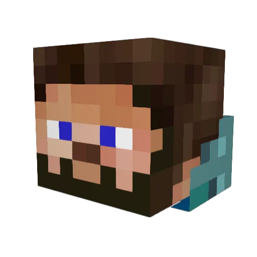 Kajoi Minecraft avatar head, 3D render