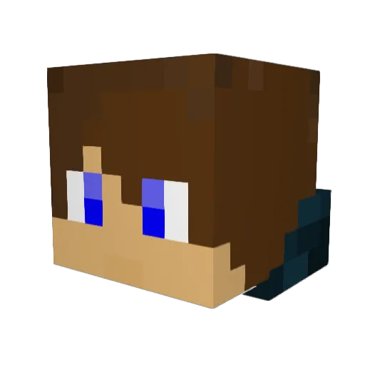 Kajrue Minecraft avatar head, 3D render
