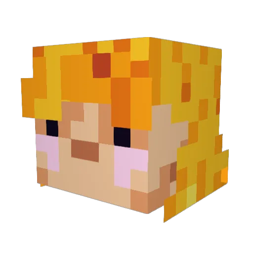 KajsAaaaaaaaaaa Minecraft avatar head, 3D render