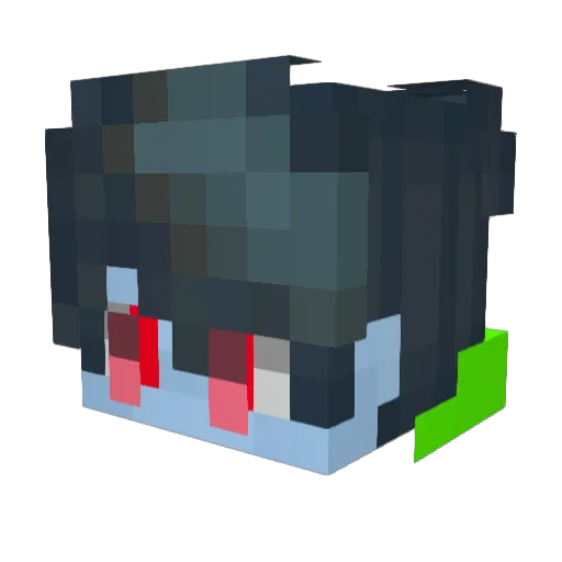 Kajteeek300 Minecraft avatar head, 3D render