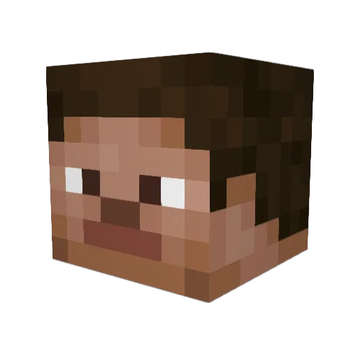 KajtekFido Minecraft avatar head, 3D render