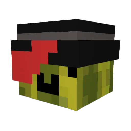 Kajto Minecraft avatar head, 3D render
