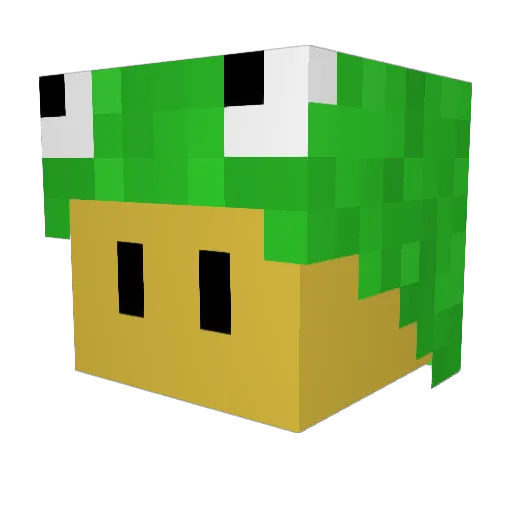 KajuFrog Minecraft avatar head, 3D render
