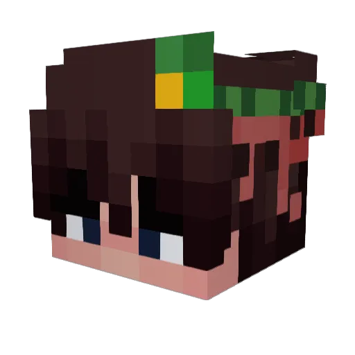 KajuKalti_ Minecraft avatar head, 3D render