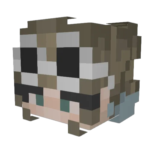 KajusM Minecraft avatar head, 3D render