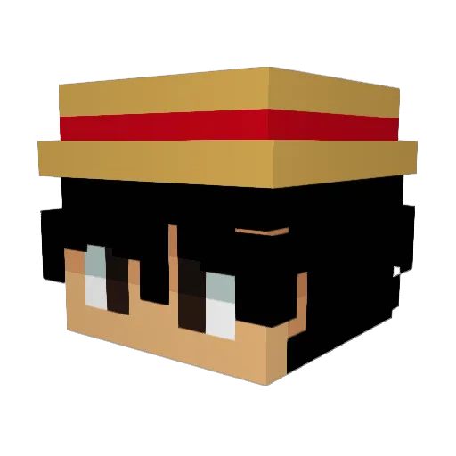 KakaFPS Minecraft avatar head, 3D render