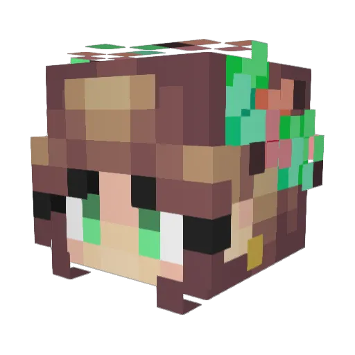 Kakanm Minecraft avatar head, 3D render