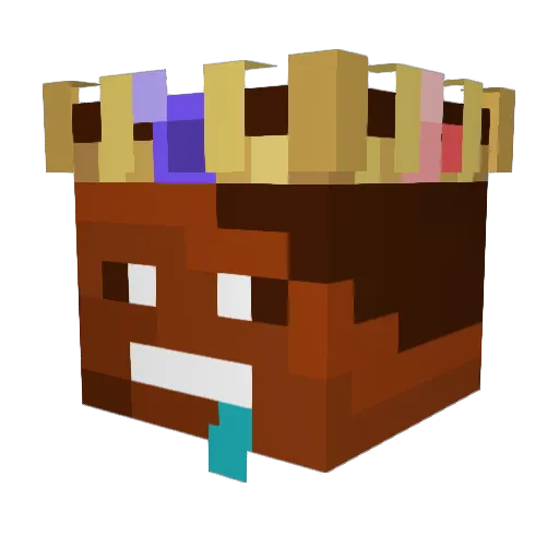 Kakao0s Minecraft avatar head, 3D render