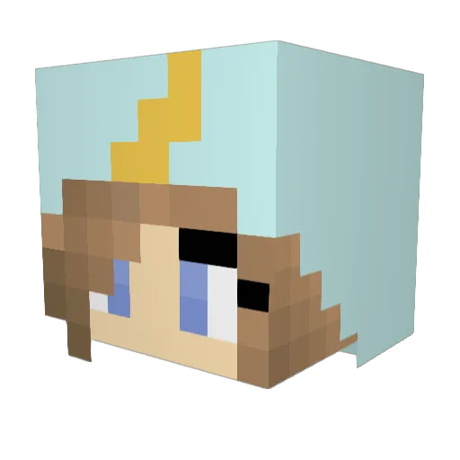 Kakao_zk Minecraft avatar head, 3D render