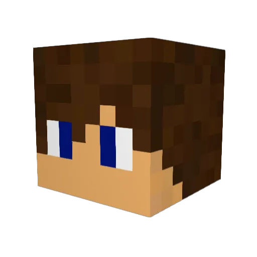 Kakaofc_ Minecraft avatar head, 3D render