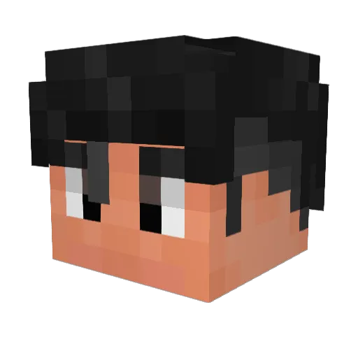 Kakarotto03 Minecraft avatar head, 3D render