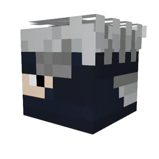 Kakashi8 Minecraft avatar head, 3D render