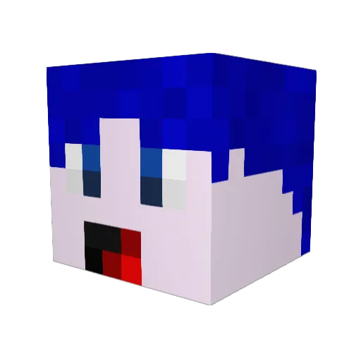 Kakashi92310 Minecraft avatar head, 3D render