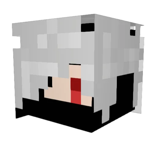KakashiCrafter Minecraft avatar head, 3D render