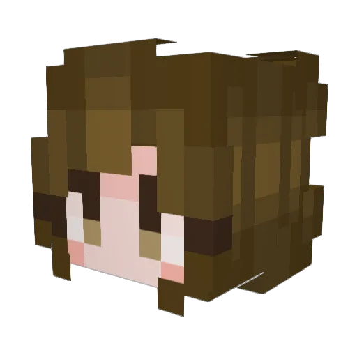 Kakauguru Minecraft avatar head, 3D render