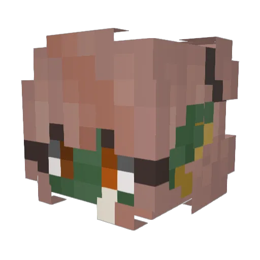 Kakauko_ Minecraft avatar head, 3D render