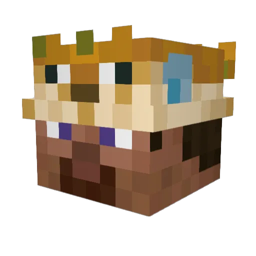 KakeGurui5 Minecraft avatar head, 3D render