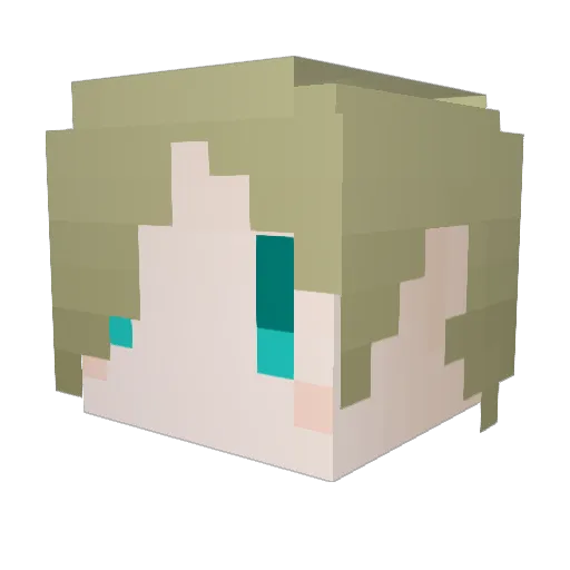 KakePonns Minecraft avatar head, 3D render