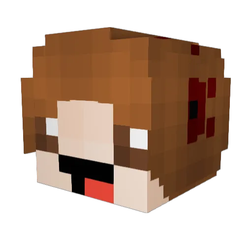 Kakhwa Minecraft avatar head, 3D render