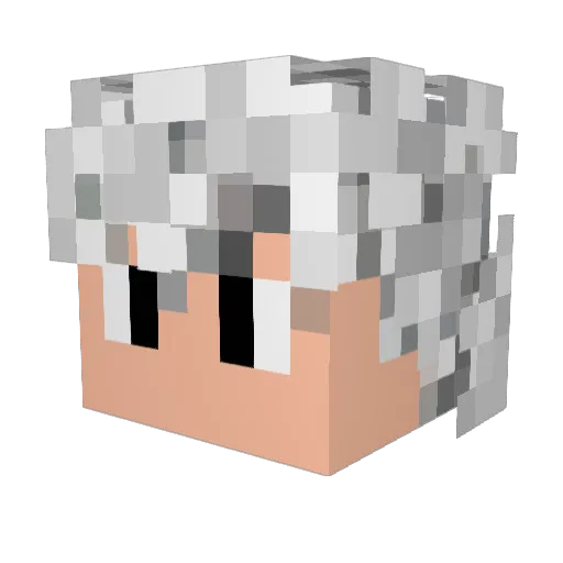 KakiReronTTK Minecraft avatar head, 3D render