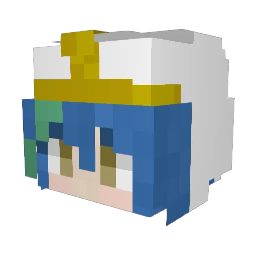 Kakiekom17 Minecraft avatar head, 3D render