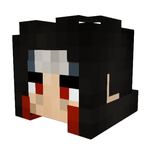 Kakiih Minecraft avatar head, 3D render