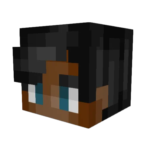 KakkaH Minecraft avatar head, 3D render