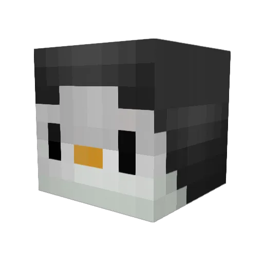 Kakkai Minecraft avatar head, 3D render