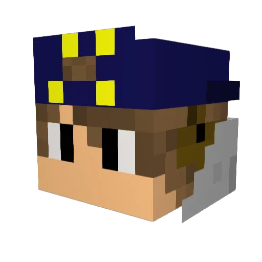 Kakkan Minecraft avatar head, 3D render